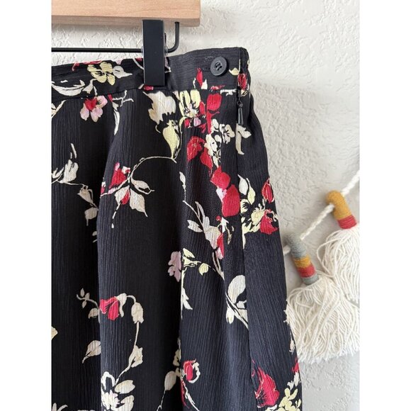 Liz Claiborne 100% Silk Roses Aline Flowy Pull On Skirt Boho Cottagecore NWT 22 - Picture 5 of 9